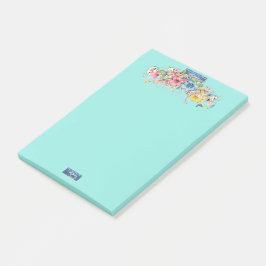 Bloco De Notas Notas pegajosas (Floral Blue-Notes2)Sinais das RFP
