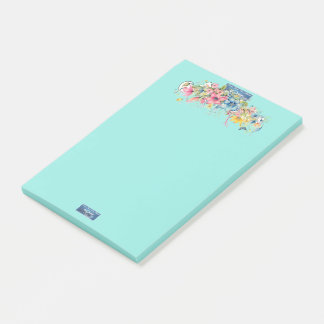 Bloco De Notas Notas pegajosas (Floral Blue-Notes2)Sinais das RFP