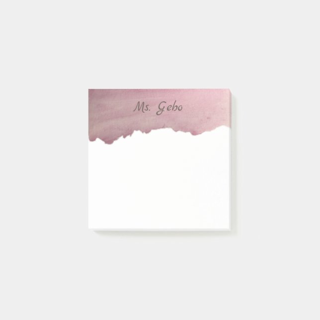 Bloco De Notas Notas pegajosas PERSONALIZADAS AGUARELA (Frente)