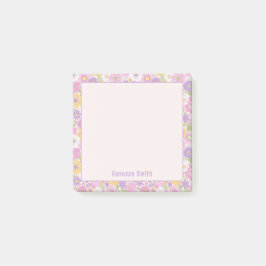 Bloco De Notas Notas Personalizadas com Padrão Floral Retro