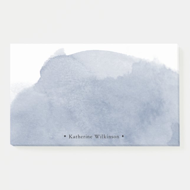 Bloco De Notas Notas Personalizadas da Nuvem de Aquarelas (Frente)