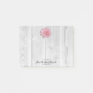 Bloco De Notas Notas Personalizadas da Rustic Gerber Daisy
