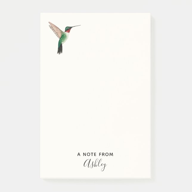 Bloco De Notas Notas personalizadas de beija-flores (Frente)