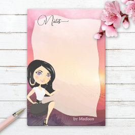Bloco De Notas Notas Personalizadas de Script Giratório Whimsical