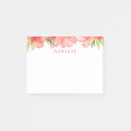 Bloco De Notas Notas Personalizadas do Wispy Floral