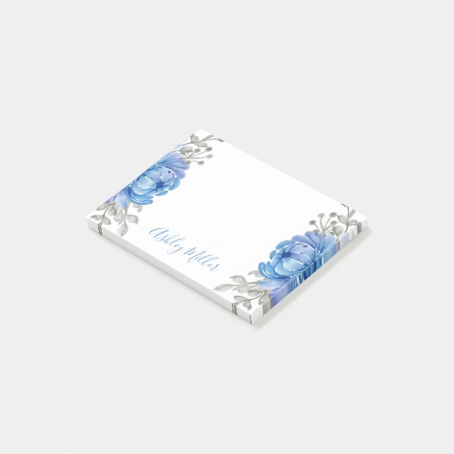 Bloco De Notas Notas Personalizadas Florais (Inclinado)