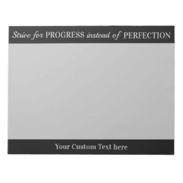 Bloco De Notas Notas personalizadas PROGRESS vs PERFECÇÃO