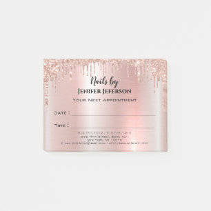 Bloco De Notas Notas pós-it® de compromisso do Unhas