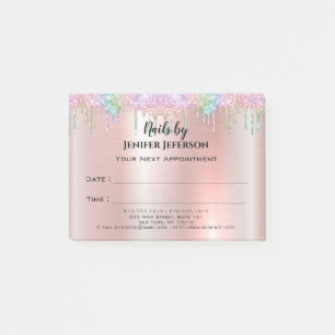 Bloco De Notas Notas pós-it® de compromisso do Unhas