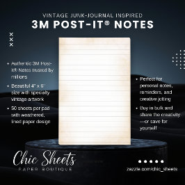 Bloco De Notas Notas Post-it® 3M Inspiradas em Jornal Antigo