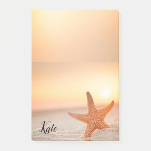 Bloco De Notas Notas Post-it Estrela Peixe Praia
