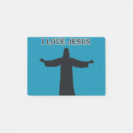 Bloco De Notas Notas Post-It eu amo jesus