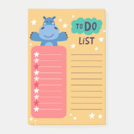 Bloco De Notas Notas Post-it Lista de Tarefas de Hipopótamo