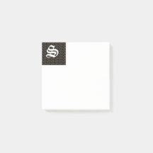 Notas Post-it Monogramadas com S Inicial