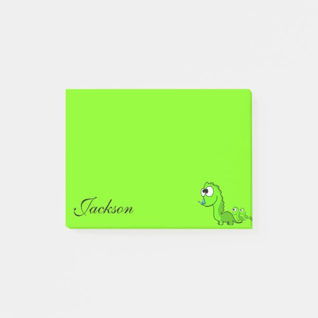Bloco De Notas Notas Post it Notes, Dinossauro (Frente)