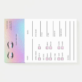 Bloco De Notas Notas Post-it® para Cliente de Cílios Holográficos