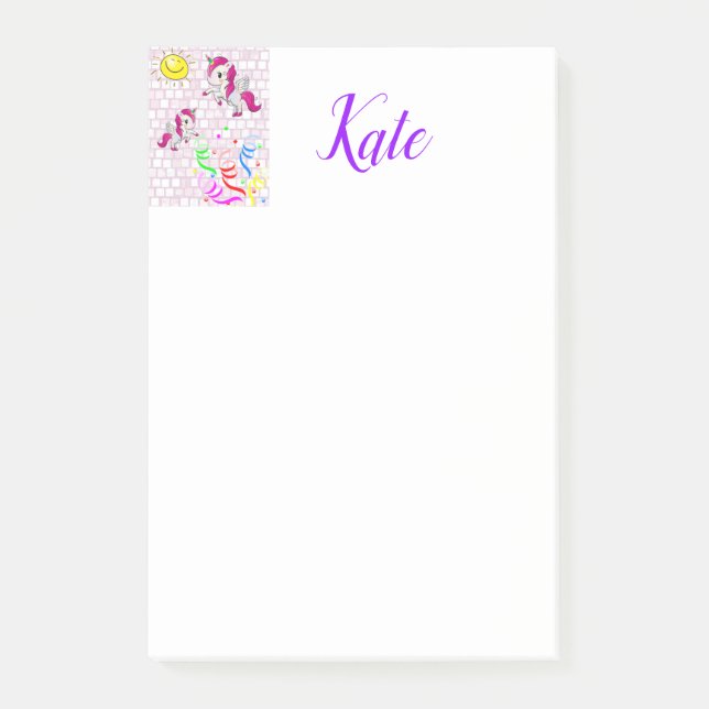 Bloco De Notas Notas Post-it Pônei (Frente)