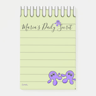 Bloco De Notas Notas Post-it Roxo Polvo