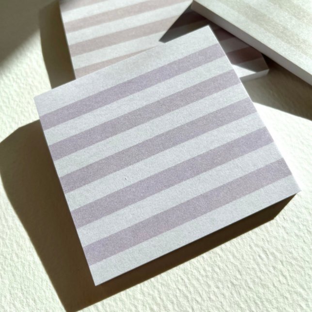 Bloco De Notas Notas Postadas de distribuição de Pastel púrpura (Soft purple tone-on-tone stripes make a subtle statement.)