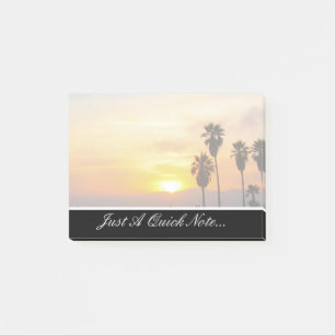 Bloco De Notas Notas Postadas de Venice Beach California Sunset