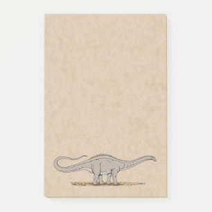 Bloco De Notas Notas Postadas do Dinossaur Apatossauro Jurássico