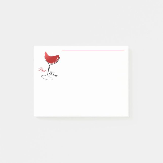 Bloco De Notas Notas postadas — Notas Postadas do vinho tinto (Frente)