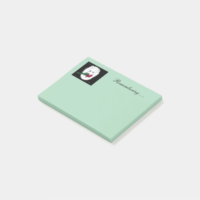 Bloco De Notas Notas Postadas Samoyed 3M, 4X3 polegadas. "Lembran (Inclinado)