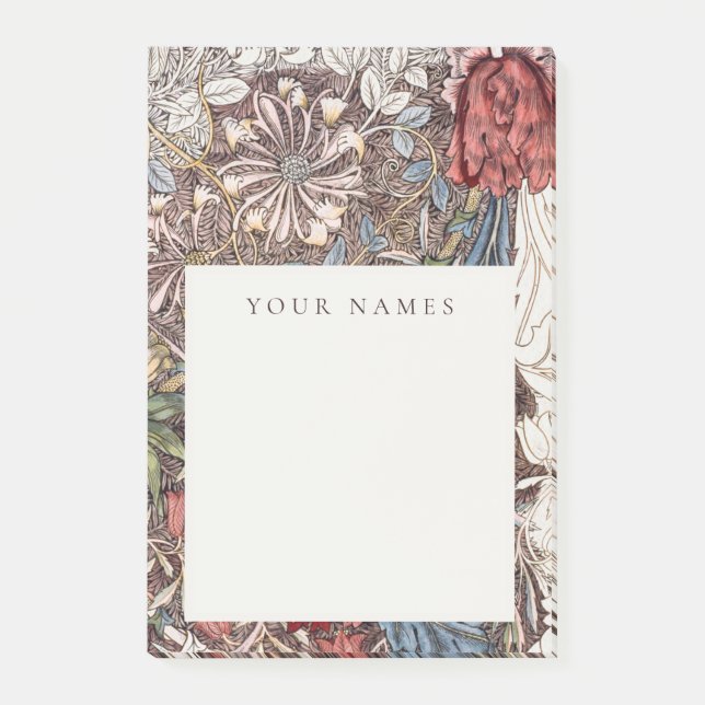 Bloco De Notas NOTAS postadas: WILLIAM MORRIS HONEYSUCKLE + TULIP (Frente)