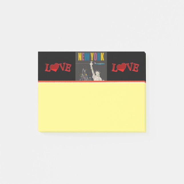 Bloco De Notas Notas Postais de Nova Iorque (Frente)