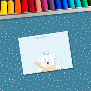 Bloco De Notas Notas postes de inverno para o Urso Polar das Cria