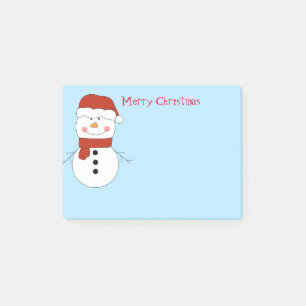 Bloco De Notas Notas Postes de Snowman de Natal