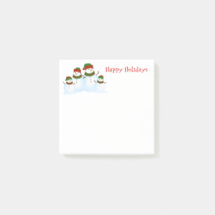 Bloco De Notas Notas Postes de Snowmen de Feriado