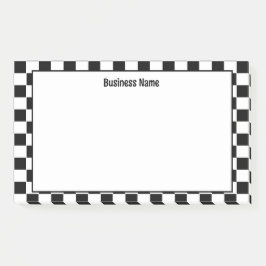 Bloco De Notas Notas Postes em preto e branco com verificação clá