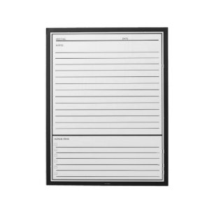 Bloco De Notas Notas pretas da reunião