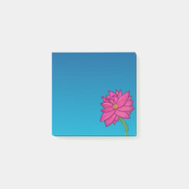 Bloco De Notas Notas Quadradas de Flor Rosa Fúcsia