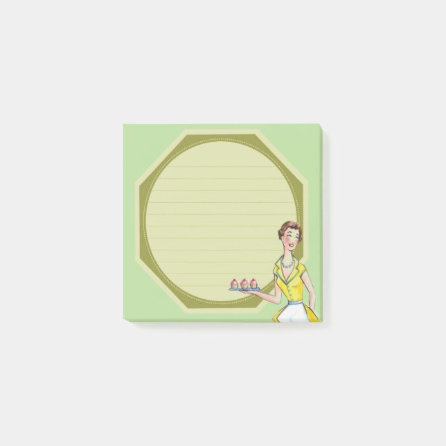 Bloco De Notas Notas retros dos ingredientes da receita (Frente)