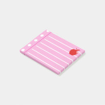 Notas rosa da Apple vermelha