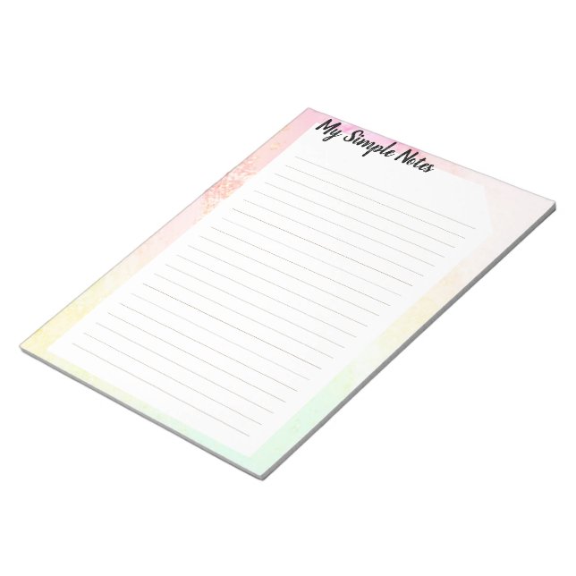 Bloco De Notas Notas sobre o Aquarelle em Bloco Pastel Meus Simpl (Inclinado)