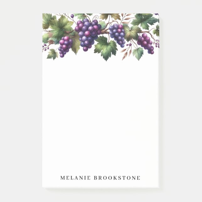 Bloco De Notas Notas sobre o Posto personalizado Vine 4x6 (Frente)