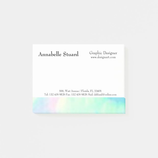 Bloco De Notas Notas sobre suprimentos exclusivos e elegantes da  (Frente)