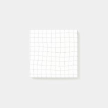 Notas Wavy Grid Sticky - Preto e Branco