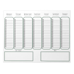Bloco De Notas Notebook (27,94 x 21,59 cm), 40 páginas - Lista