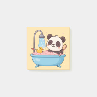 Bloco De Notas Notebook Bathtime de Panda Bonito