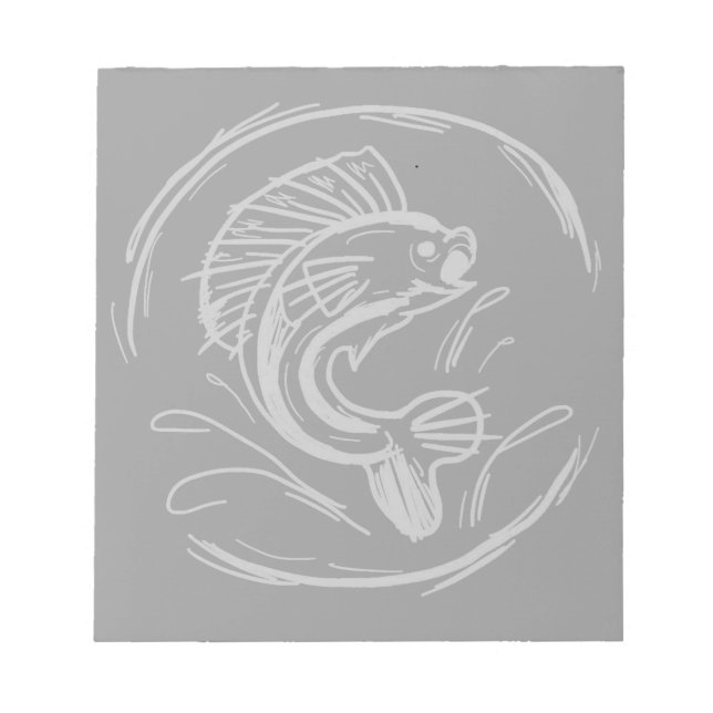 Bloco De Notas Notebook de arte em peixes (Frente)