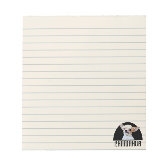 Bloco De Notas Notebook de cachorro Chihuahua (Frente)