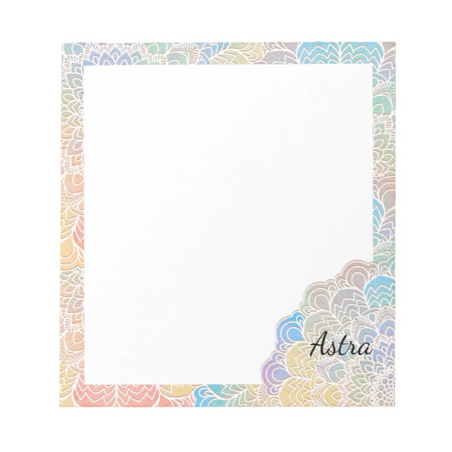 Bloco De Notas Notebook Watercolor mandala (Frente)
