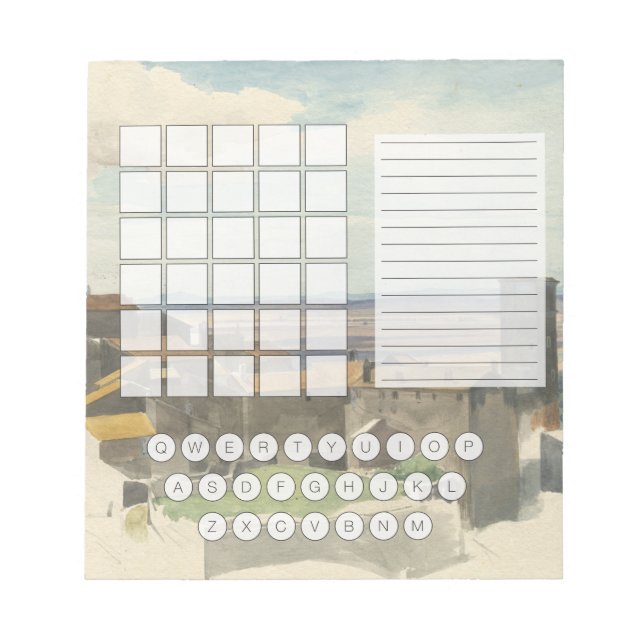 Bloco De Notas Notebook Wordle Scratch Pad - Tivoli (Frente)