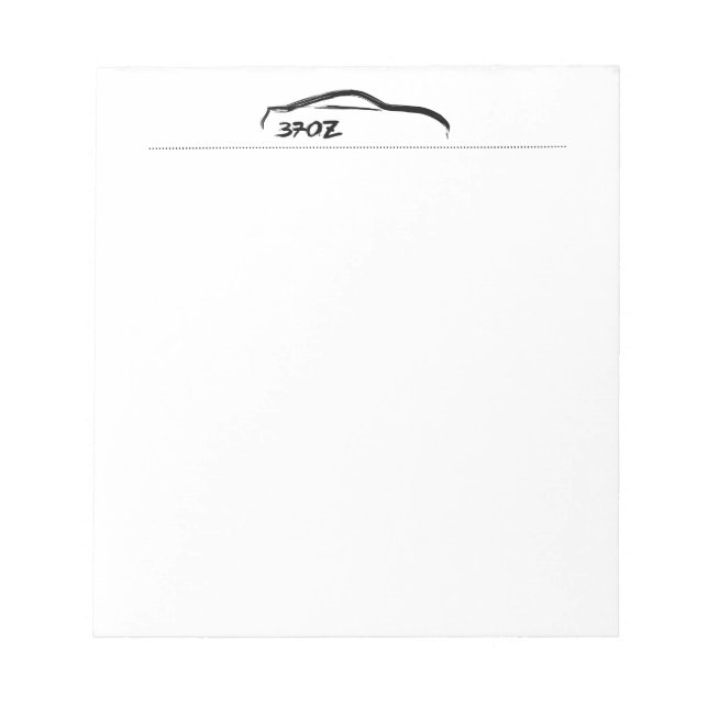 Bloco De Notas Notebooks de silhueta pretos 370Z (Frente)