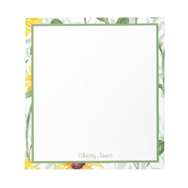 Bloco De Notas Notebooks Florais Personalizados (Frente)