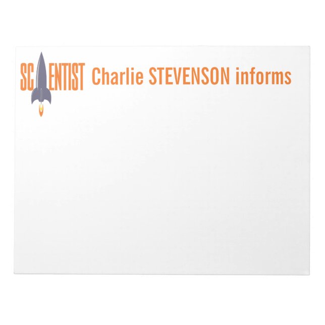 Bloco De Notas Notebooks personalizados da Rocket Scientist (Frente)